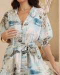 Blue Print Dress