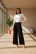 Wide-Leg Black Pant