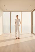 Mabel Linen Pant - White: White / 8