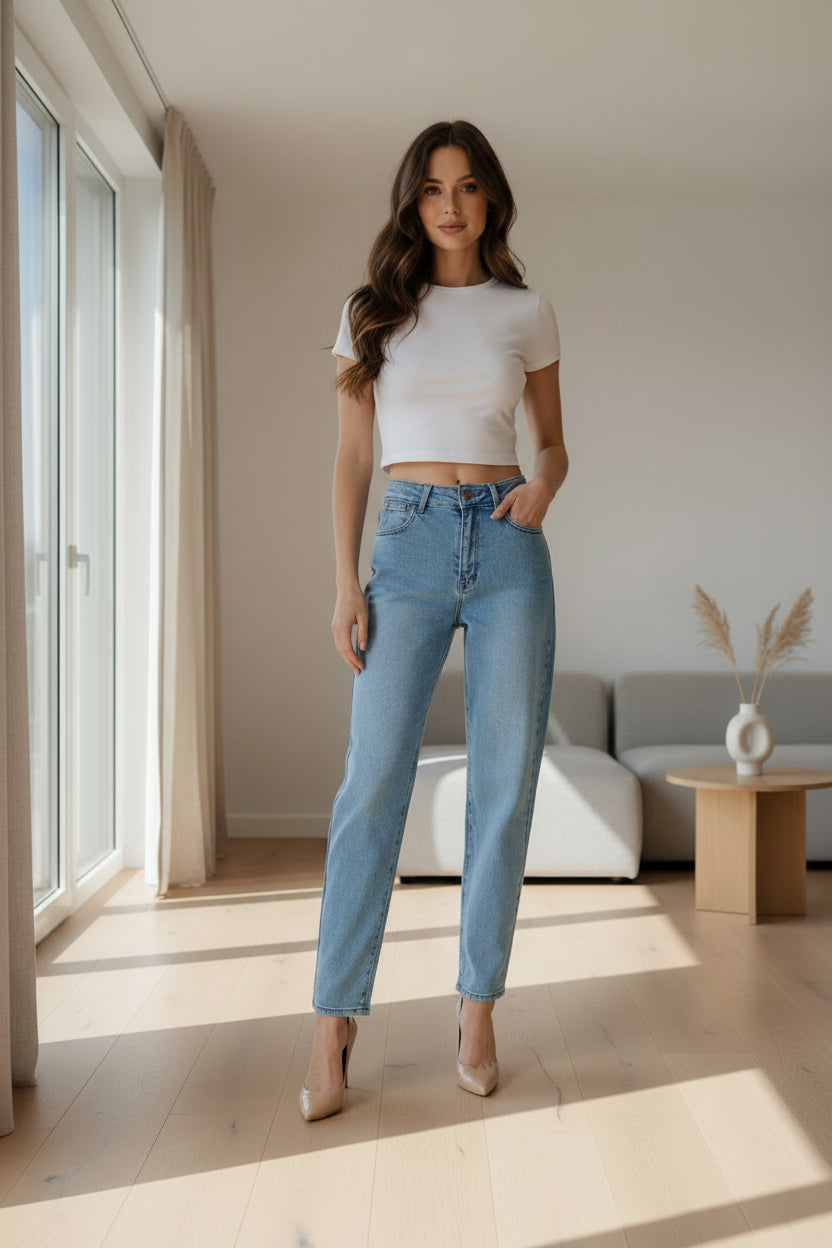 Light Denim Barrel Jean