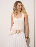 Camine Circle Buckle Straw Belt (Copy)