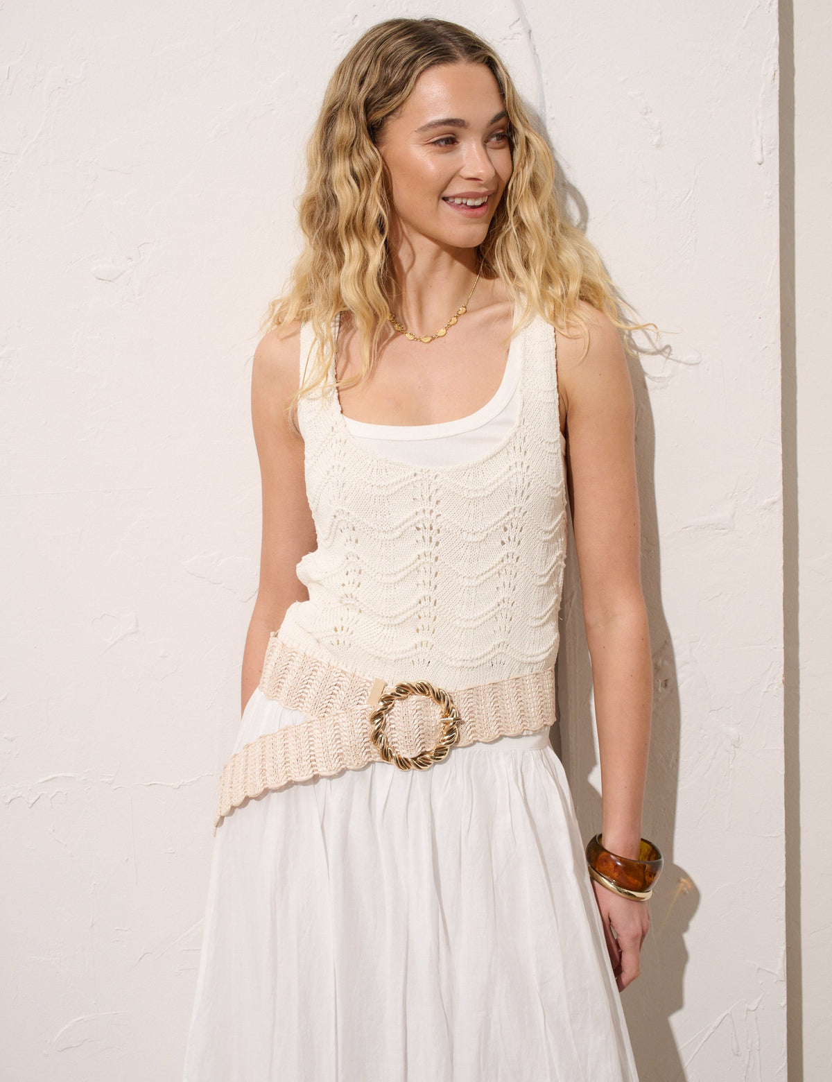 Camine Circle Buckle Straw Belt (Copy)