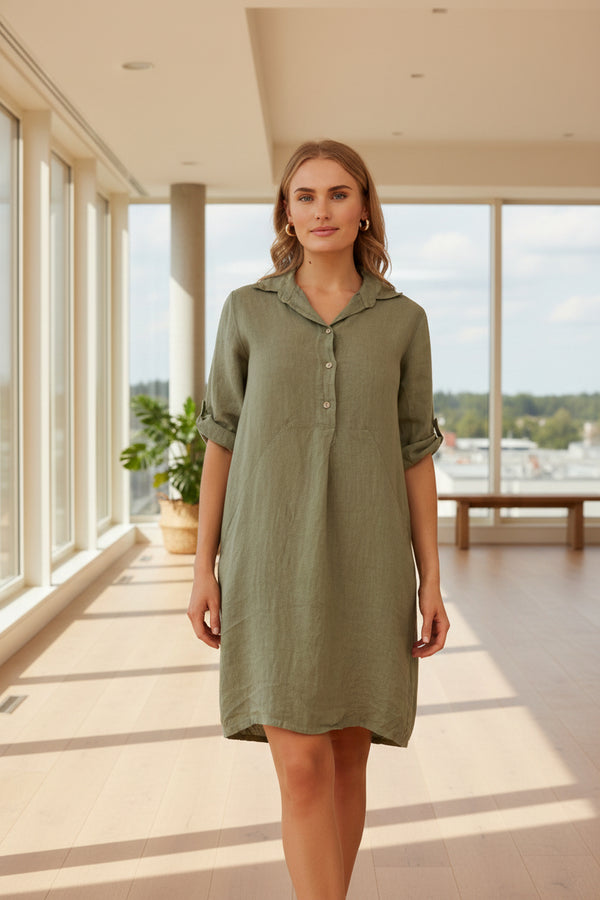 Linen Shirt Dress
