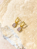 Airin Stone Earrings in Pink