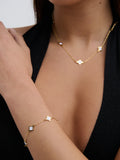 Clover Necklace - White