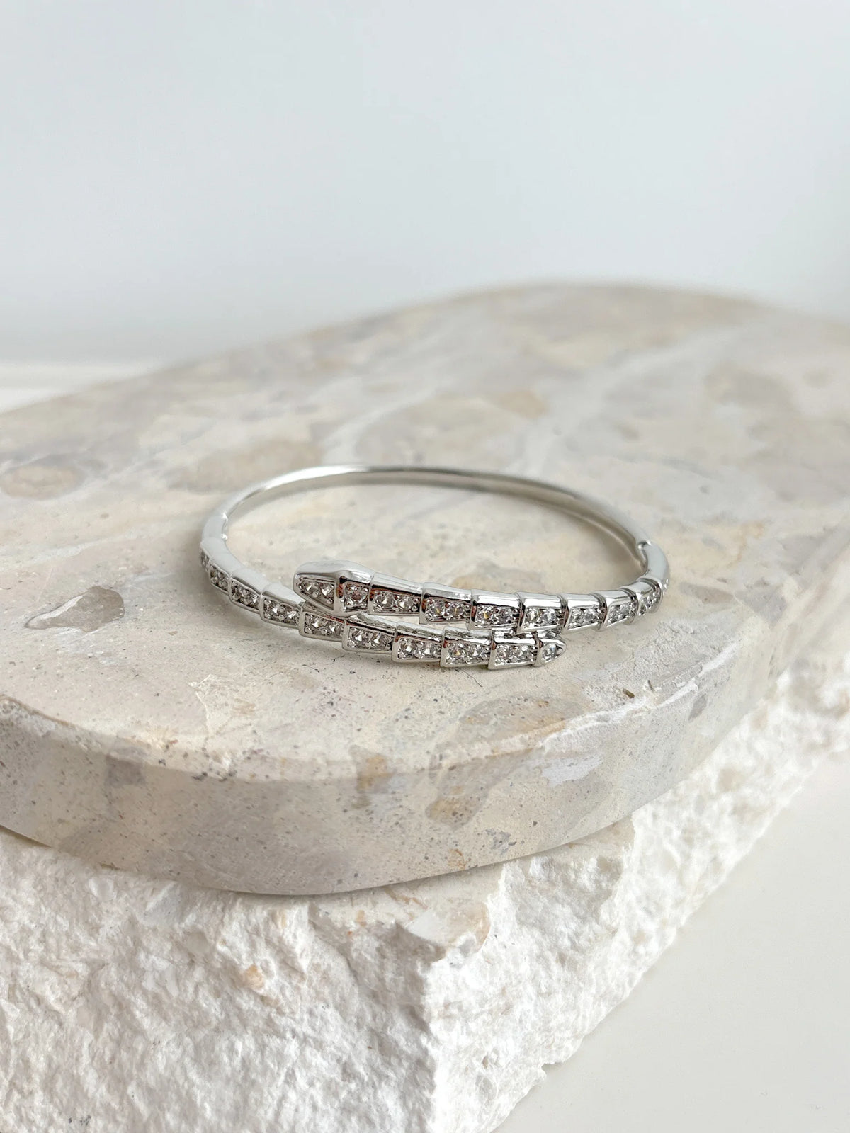 Seren Diamante Bangle - Silver
