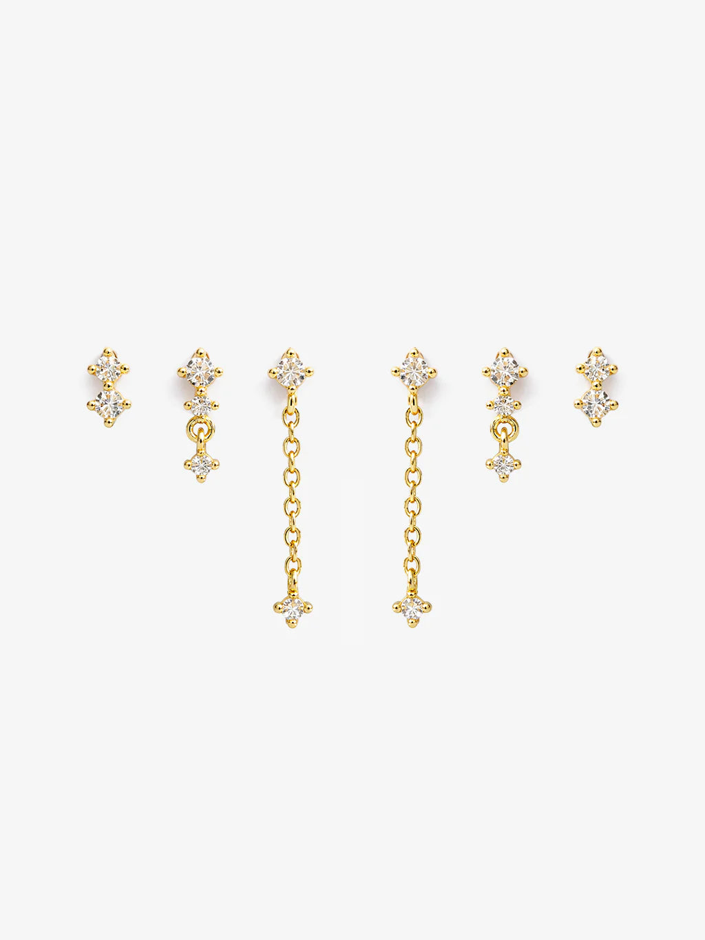 Stacker Earring Gold Set