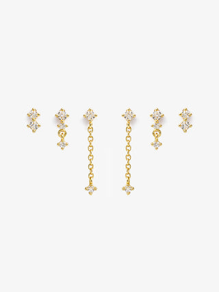 Stacker Earring Gold Set