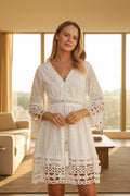 Cotton Broderie Anglaise Mini Dress
