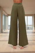 High Waisted Linen Pant