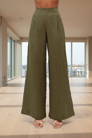 High Waisted Linen Pant