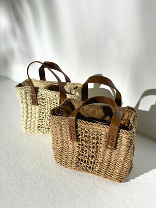 Piccolo Petit Straw bag - Beige