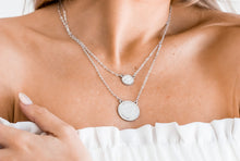 Load image into Gallery viewer, Short Rose Gold 2 Layered Cubic Zirconia Necklace