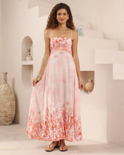 Load image into Gallery viewer, Pink printed Maxi dress