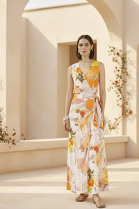 Maxi wrap patterned Dress