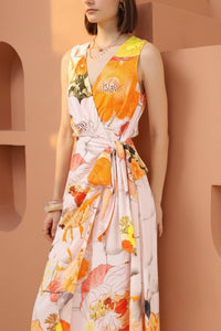 Maxi wrap patterned Dress