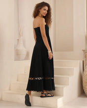 Load image into Gallery viewer, Strapless Black Cotton Dress