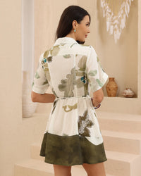Khaki Print Dress