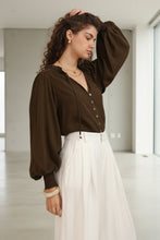 Load image into Gallery viewer, Chocolate Blouse