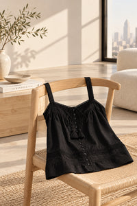 Black Cotton Cami