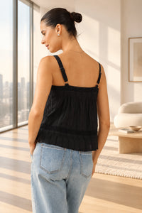Black Cotton Cami