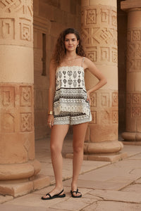 Brown Patterned Top