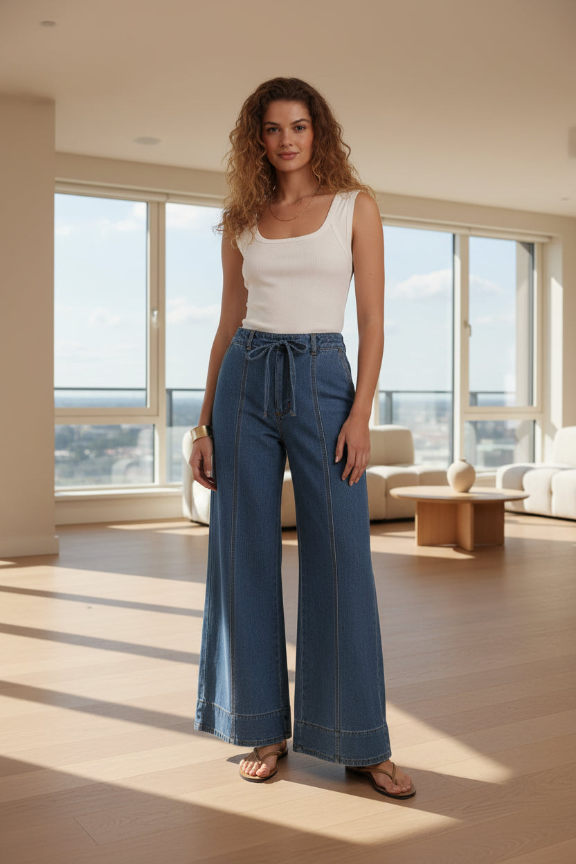 Wide Leg 7/8 Jean