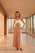 Wide-leg Linen/Silk pants