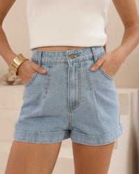 Faded Denim Short