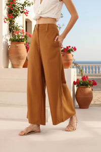 Wide-leg Linen/Silk pants