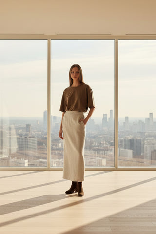 Mabel Linen Skirt - Natural: Natural / 6