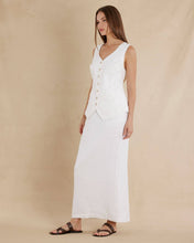Load image into Gallery viewer, Mabel Linen Skirt - White: White / 14