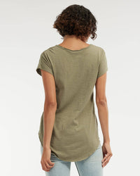 Aiden Organic V Neck Tee - Khaki: Khaki / XXL