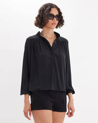 Deborah Long Sleeve Shirt - Black: Black / M