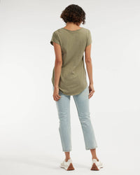 Aiden Organic V Neck Tee - Khaki: Khaki / XXL