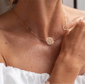Rose Gold Short 3 Disc Necklace