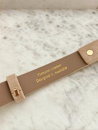 Halley Suede Belt - STONE