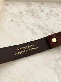 Halley Suede Buckle Belt - Brown