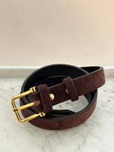 Load image into Gallery viewer, Halley Suede Buckle Belt - Brown