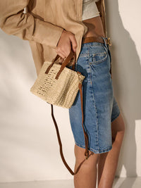 Piccolo Petit Straw bag - Beige