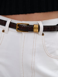 Lesley Skinny leather Belt