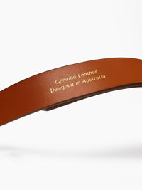 Mocha Genuine Suede Belt