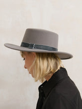 Load image into Gallery viewer, Jenni Velvet Trim Boater Hat