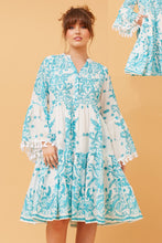 Load image into Gallery viewer, Turquoise print Dress