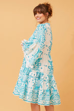 Load image into Gallery viewer, Turquoise print Dress