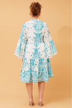 Load image into Gallery viewer, Turquoise print Dress