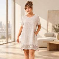 Cap Sleeve Frill Dress