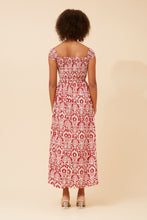Load image into Gallery viewer, Red and White Print Dress