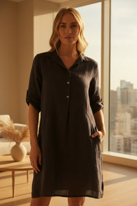 Linen Shirt Dress