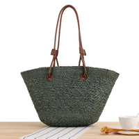 Paper Straw Woven Beach Bag.